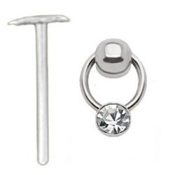 Piercing nez pliable 0.5mm 57 - Esclave strass