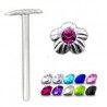 Piercing nez pliable 0.5mm 58 - Fleur avec strass