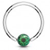 Piercing anneau 1,6mm 126 - Œil psychédélique vert
