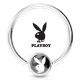 Piercing anneau 1,6mm 87 - Logo playboy fond noir