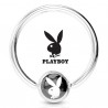 Piercing anneau 1,6mm 87 - Logo playboy fond noir