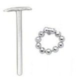 Piercing nez pliable 0.5mm 59 - Esclave avec perles