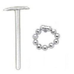 Piercing nez pliable 0.5mm 59 - Esclave avec perles