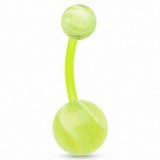 Piercing nombril UV 78 - Flexible melon vert-pomme