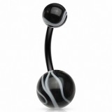 Piercing nombril UV 78 - Flexible melon noir