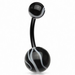 Piercing nombril UV 78 - Flexible melon noir