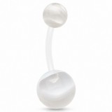 Piercing nombril UV 78 - Flexible melon transparent