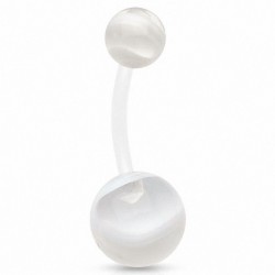 Piercing nombril UV 78 - Flexible melon transparent