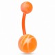 Piercing nombril UV 78 - Flexible melon orange