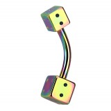 Banane 40 - Plaqué-titane rainbow dés à jouer