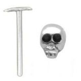 Piercing nez pliable 0.5mm 63 - Tête de mort