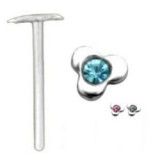 Piercing nez pliable 0.5mm 65 - Fleur trois pétales