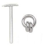 Piercing nez pliable 0.5mm 66 - Esclave deux anneaux