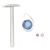 Piercing nez pliable 0.5mm 67 - Goutte avec strass