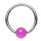 Piercing anneau 1,6mm 08 - UV Acrylique boule lilas