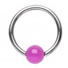 Piercing anneau 1,6mm 08 - UV Acrylique boule lilas