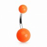 Piercing nombril UV boules néons orange (73)