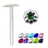 Piercing nez pliable 0.5mm 74 - Fleur avec strass