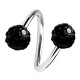 Piercing spirale 05 - Boules style férido noir