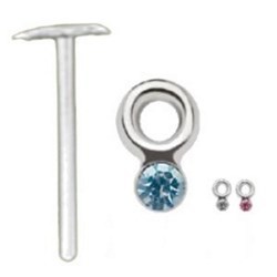 Piercing nez pliable 0.5mm 79 - Cercle avec strass