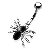 Piercing nombril petite araignée noire (86)
