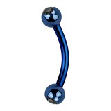 Banane 37 - Plaqué-titane bleu double cristal noir