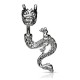 Piercing nombril dragon haut et bas avec des yeux en cristal transparent