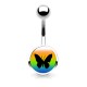 Piercing nombril logo 03 - Drapeau LGBT papillon