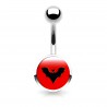 Piercing nombril logo 04 - Chauve -souris