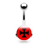 Piercing nombril logo 26 - Croix de Malte