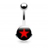 Piercing nombril logo 28 - Etoile rouge