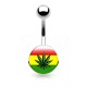 Piercing nombril logo 27 - Cannabis rasta