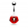 Piercing nombril logo 31 - Croix de Malte et crane