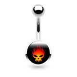 Piercing nombril logo 29 - Crane enflammé