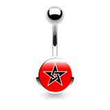 Piercing nombril logo 32 - Pentagramme