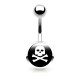 Piercing nombril logo 15 - Tête de mort