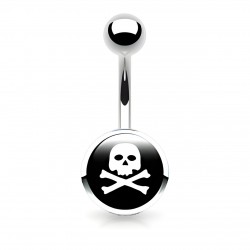 Piercing nombril logo 15 - Tête de mort