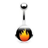 Piercing nombril logo 12 - Flames