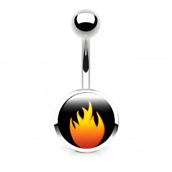 Piercing nombril logo 12 - Flames