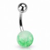 Piercing nombril UV 49 - Fausse pierre vert-pomme