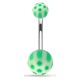 Piercing nombril UV 46 - Panda vert-pomme