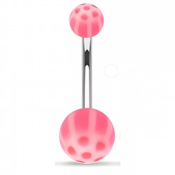 Piercing nombril UV 46 - Panda rose