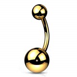 Banane 21 - Gold-ip jaune double boule