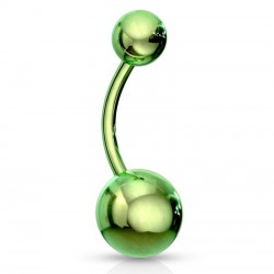 Banane 21 - Plaqué-titane vert-pomme double boule