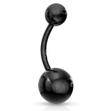 Banane 21 - Plaqué-titane noir double boule