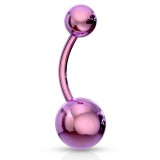 Banane 21 - Plaqué-titane lilas double boule