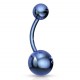 Banane 21 - Plaqué-titane bleu double boule