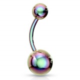 Banane 21 - Plaqué-titane rainbow double boule