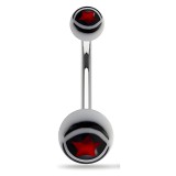 Piercing nombril UV 32 - étoile dans un œil noir
