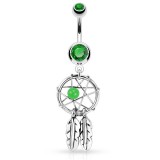 Piercing nombril attrape rêve 01 - Deux plumes